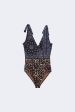 AL Black Leopard Barth Swimsuit For Cheap