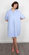 BR Ateliers Cotton Dress in Blue Hot on Sale