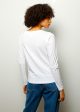 V Bridget Long Sleeve Top in White Online Sale