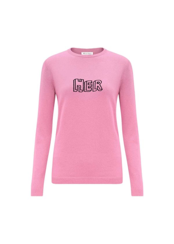 BF Her Jumper in Pale Pink Online now