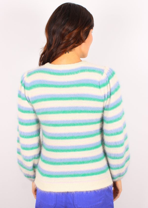 BR Datear Stripe Knit in Green Fashion