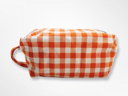 NOOKI Gingham Washbag in Orange Cheap