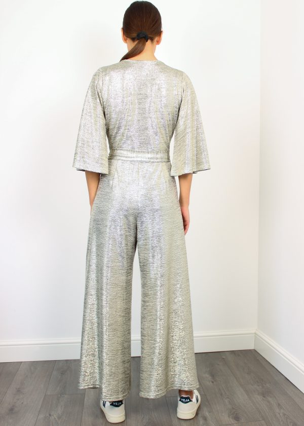 Onjenu Laurie Jumpsuit in Metallic Print For Discount