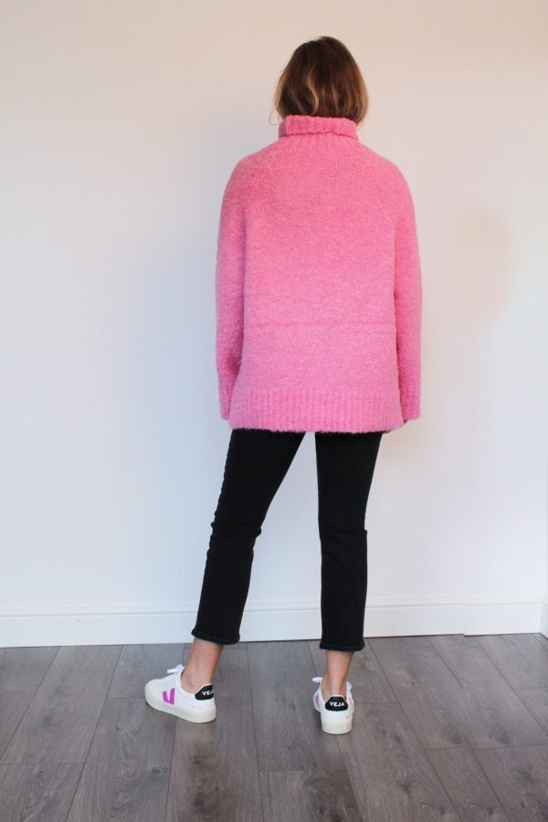 SLF Myah High Neck Knit in Prism Pink Discount