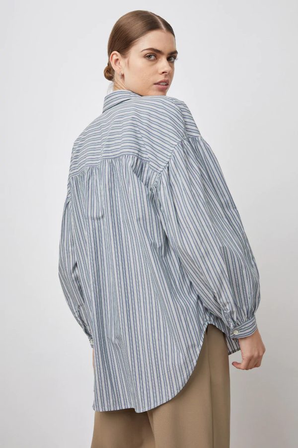 RAILS Janae Shirt in Bank Stripe Hot on Sale