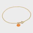 ENAMEL Ball Chain Bracelet in Apricot For Discount