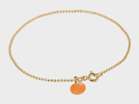 ENAMEL Ball Chain Bracelet in Apricot For Discount