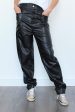 IM Tessini Faux Leather Trousers in Black Online Hot Sale