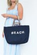 AH Household Tote Beach in Marine Canvas Online Hot Sale