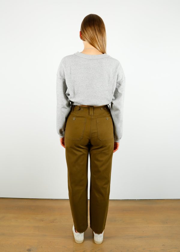 MM Ottobre Trousers in Moss Green Hot on Sale