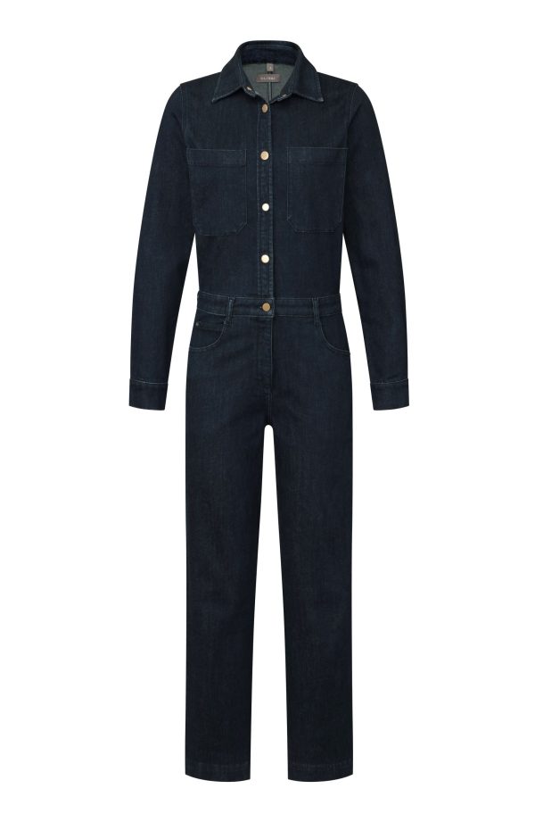 DL1961 Freja Jumpsuit in Dark Indigo For Discount