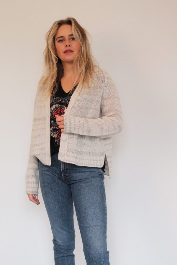 360 Vivianne Cardigan in Alabaster on Sale