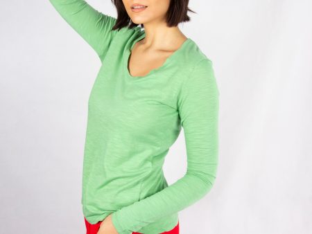 AV JAC49 Long Sleeve Tee in Aloe Vera Online Hot Sale