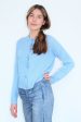 360 Francesca Cardigan in Delft Blue Online Sale