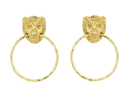 Ashiana JEI09324 Lion Stud Small Hoop Earrings Cheap