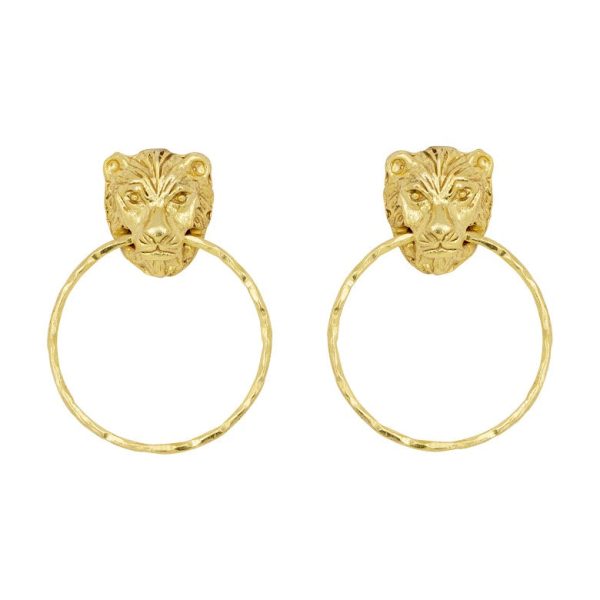 Ashiana JEI09324 Lion Stud Small Hoop Earrings Cheap