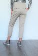 IM Pralunia Cotton Trousers in Beige For Discount