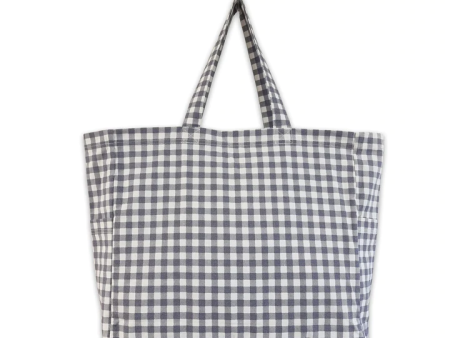 NOOKI Gingham Shopper in Grey Hot on Sale