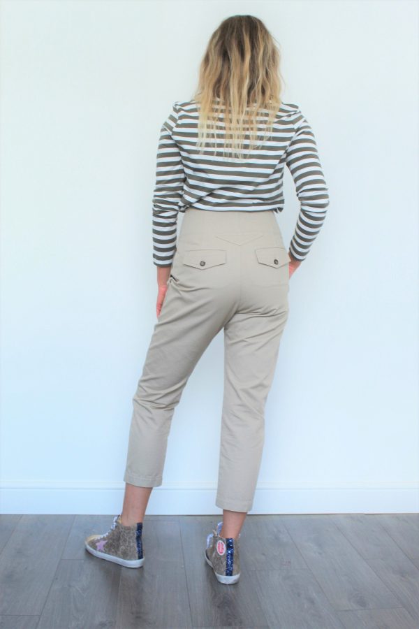 IM Pralunia Cotton Trousers in Beige For Discount