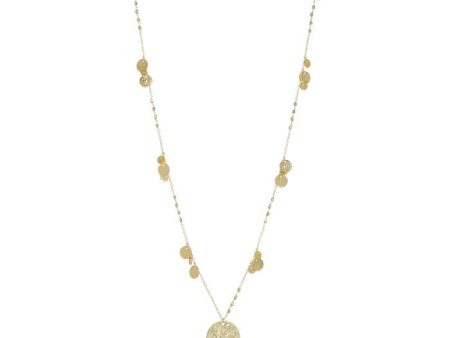 Ashiana JNI00904 Large Coin Pendant with Small Coins in Gold For Cheap