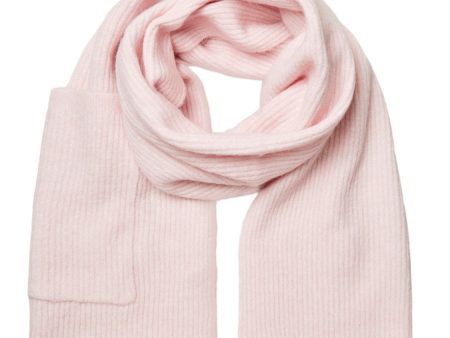 SLF Linna Mia Knit Pocket Scarf in Chalk Pink For Discount