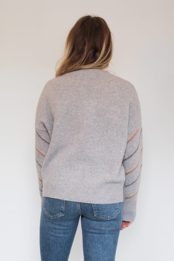 360 Brooke Jumper in Light Heather Grey Multi Online now