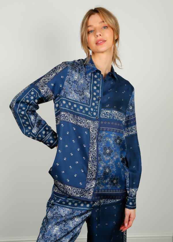 MM Finire Silk Printed Shirt For Cheap