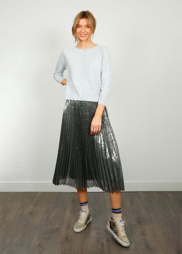 MM Falesia Pleated Skirt in Grey Supply