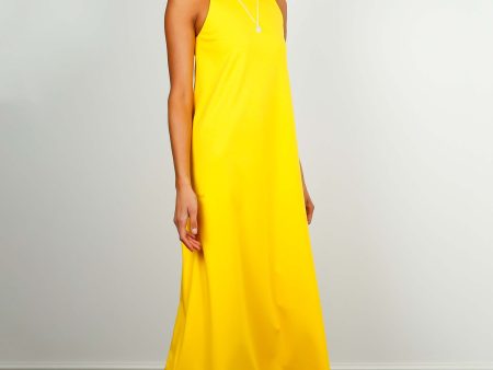 HW A6528 Halter neck Dress in Pineapple Discount