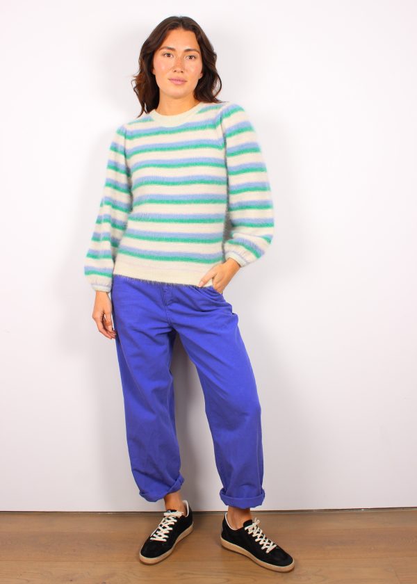 BR Datear Stripe Knit in Green Fashion