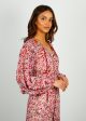 IM Fratela Dress in Raspberry, Ecru For Sale