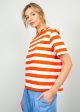 SLF Essential Striped SS Boxy Top in Orangeade Sale