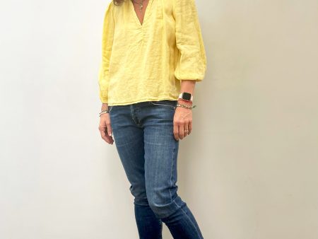 VELVET Ileana Top in Citron For Sale