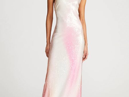 HH Tanya Sequin Gown in Abstract Sorbet For Discount