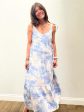 BD Tie Shoulder Maxi Tier Dress 6190  in Galaxy Tie Dye For Sale