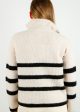 SLF Maline Half Zip Stripe Knit in Birch, Black Fashion