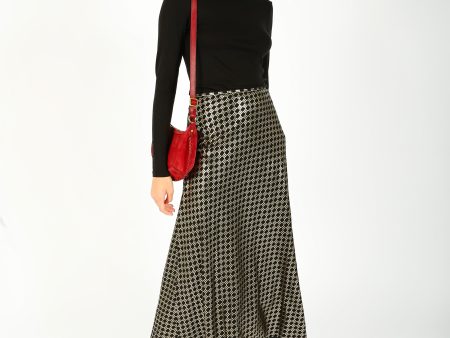 RIXO Kelly Skirt in Chain Mail Black Online now