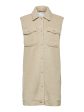 SLF Jany Long Teddy Vest in Sandshell Cheap