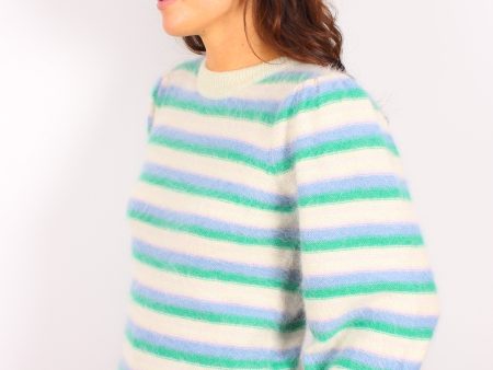 BR Datear Stripe Knit in Green Fashion