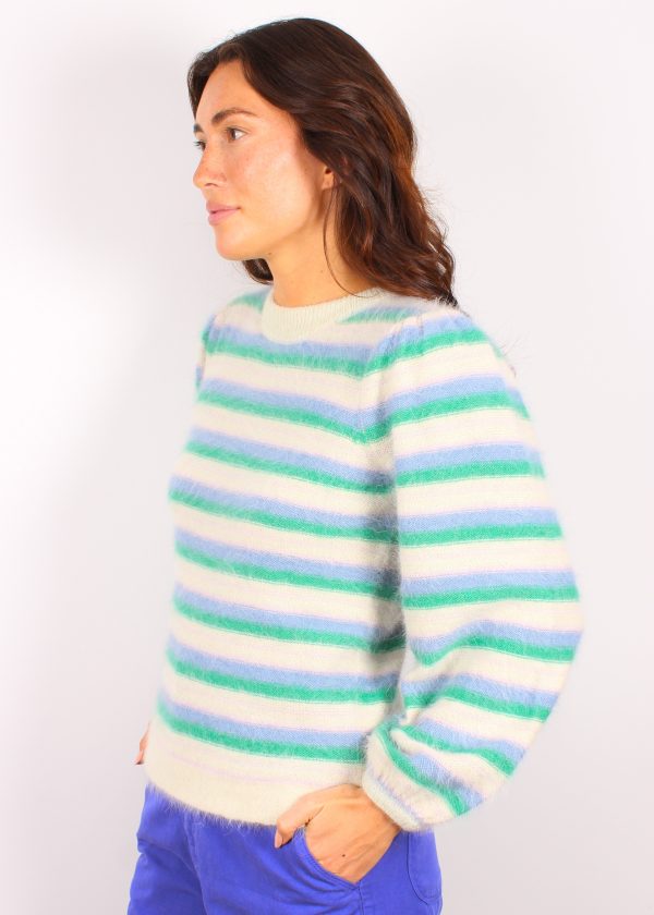 BR Datear Stripe Knit in Green Fashion