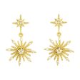 Ashiana JEC07342 Northern Star Earrings in Gold Online now