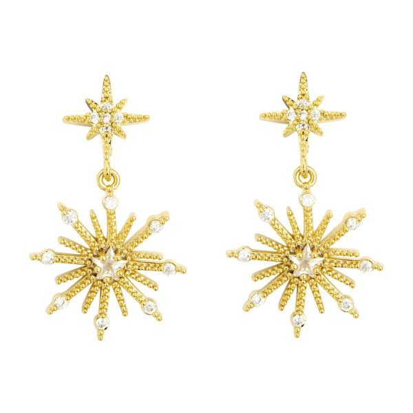 Ashiana JEC07342 Northern Star Earrings in Gold Online now