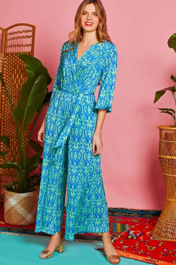 ONJENU Laurie Jumpsuit in Las Palmas Green For Cheap