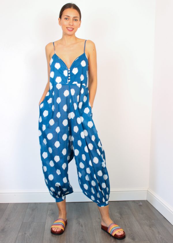 DREAM Pompei Jumpsuit in Blue Polka Supply