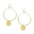 Ashiana JEI00933 Dominique Large Hoop Earrings in Gold Online Hot Sale