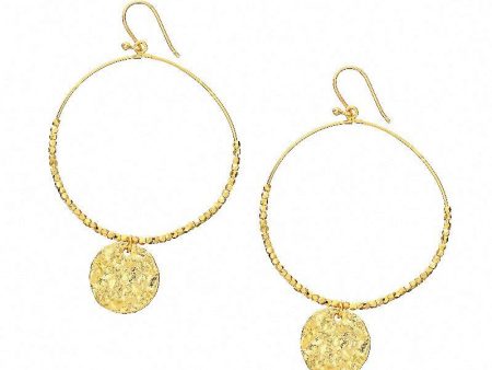 Ashiana JEI00933 Dominique Large Hoop Earrings in Gold Online Hot Sale