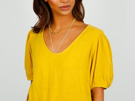 V Louisa Top in Buttercup Sale