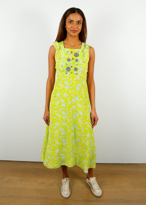 FERI Melanie Dress in Lime Combo Hot on Sale