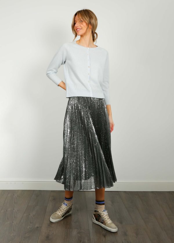 MM Falesia Pleated Skirt in Grey Supply