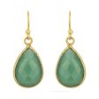 Ashiana JEI00847 Ava Teardrop Earrings in Dark Green Sale